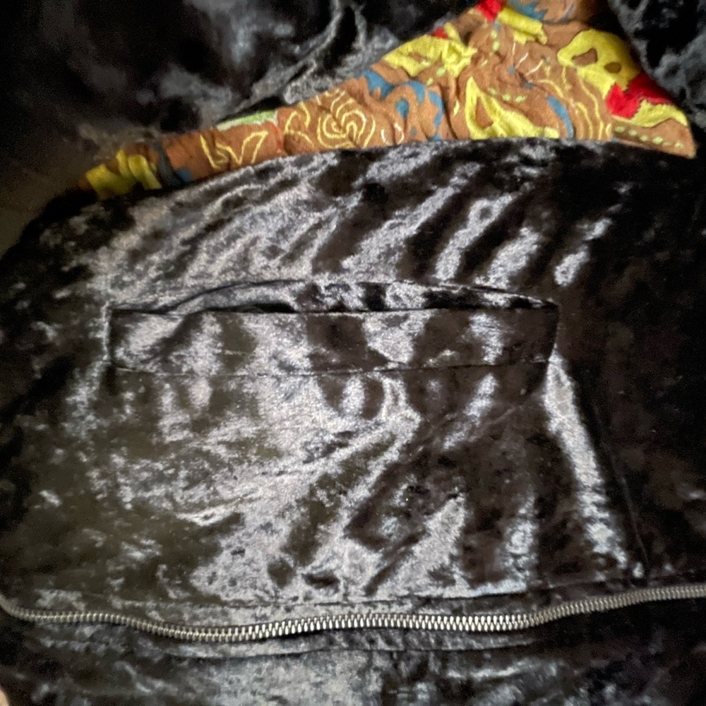 Twenty Black Bomber Jacket Velvet Elegance - Picture 8 of 10